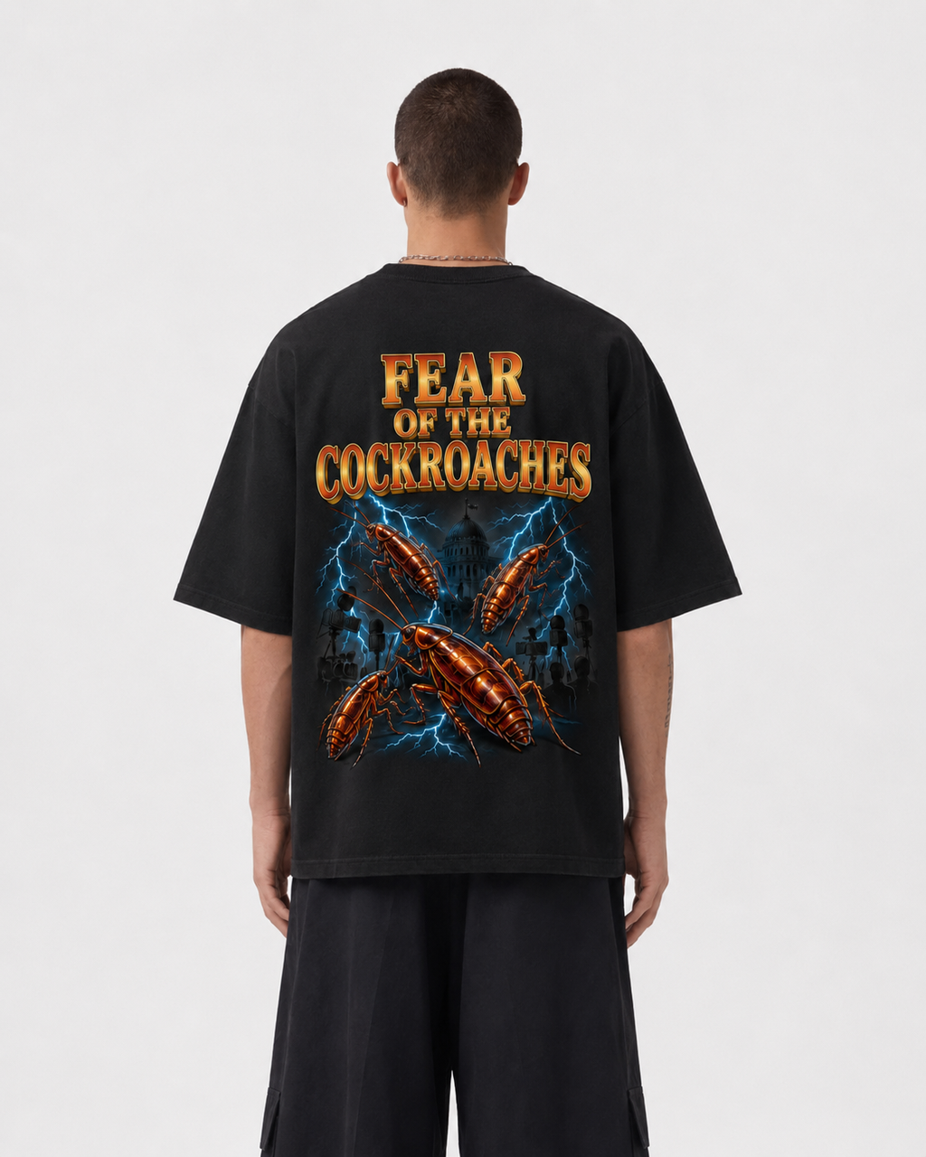 Fear of the Cockroaches Oversized T Shirt