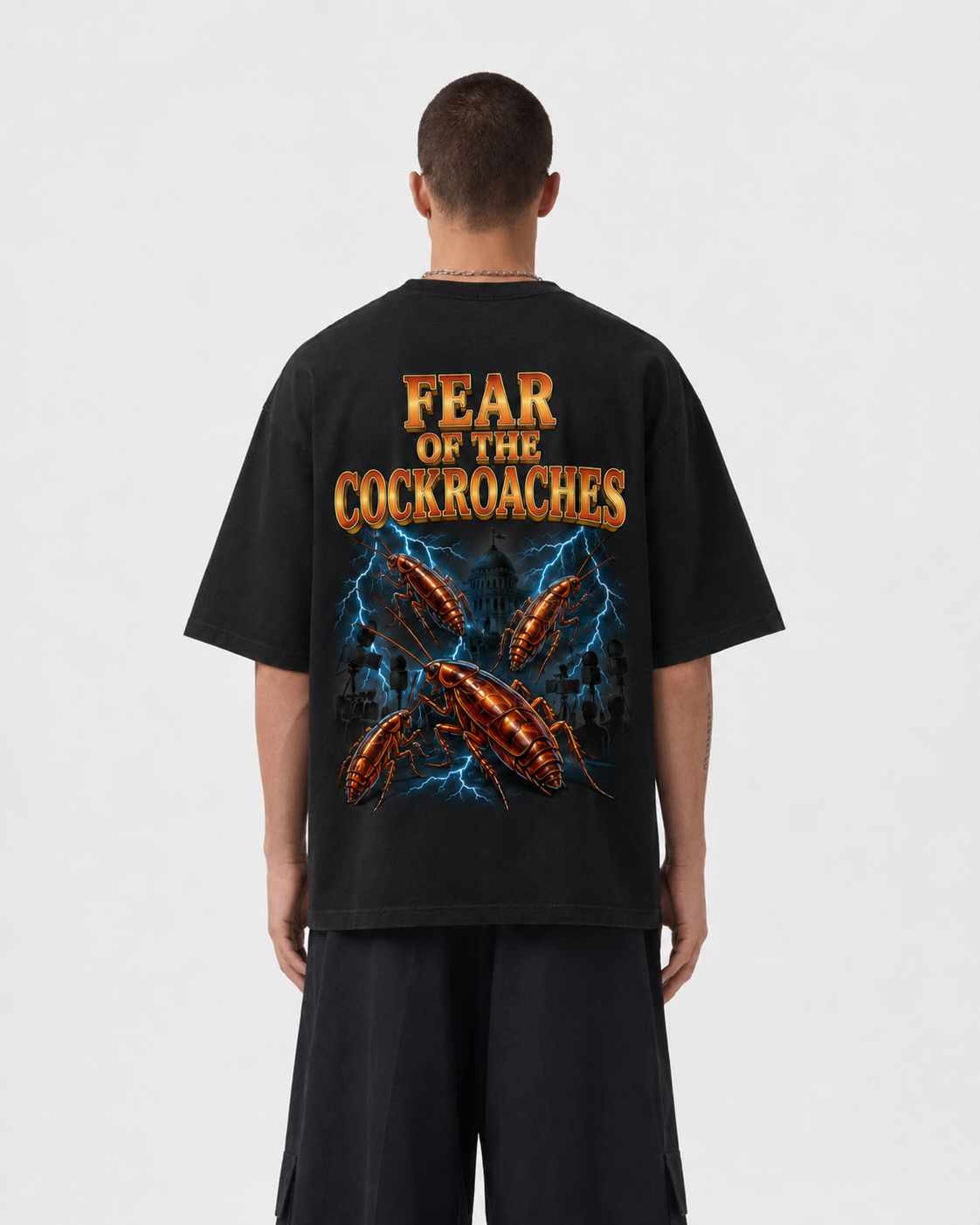 Fear of the Cockroaches Oversized T Shirt